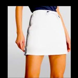 Varley Patrick skort  white and navy striped logo medium athletic tennis spring